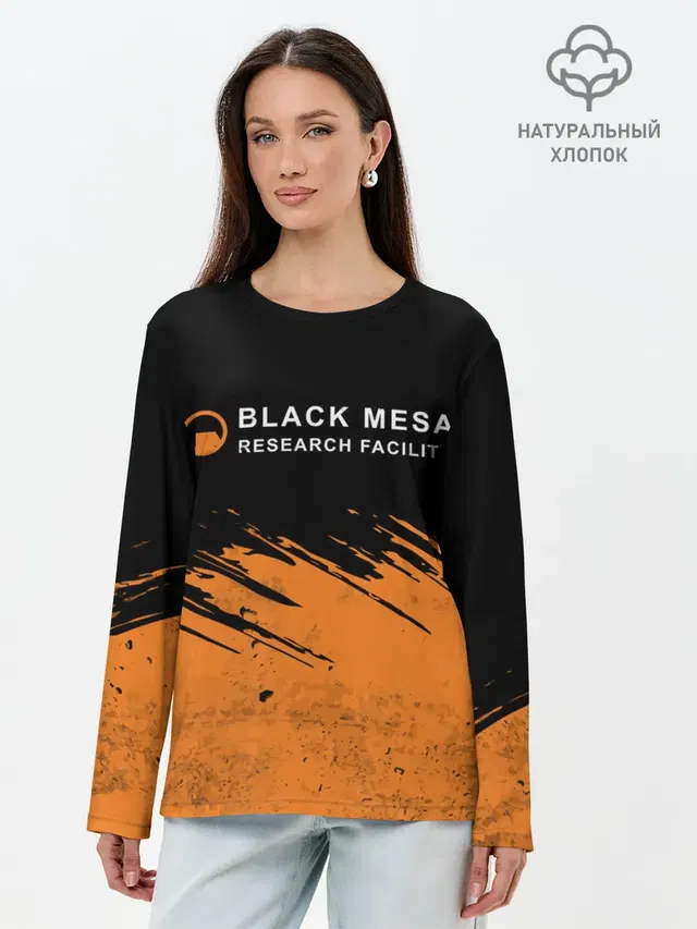 Лонгслив женский с принтом «Half-Life — BLACK MESA»