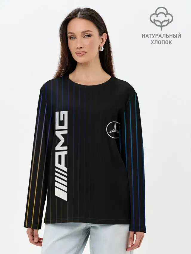 Лонгслив женский. Хлопок