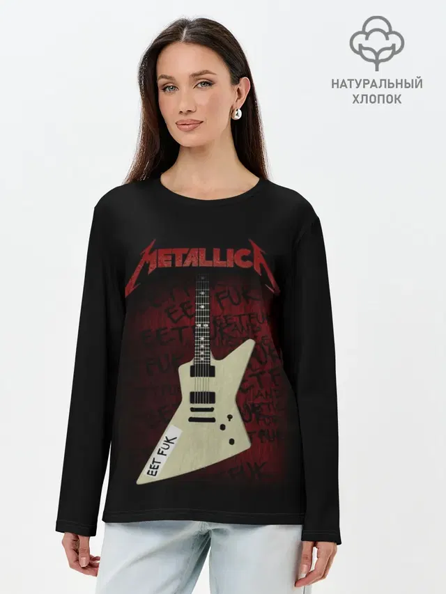 Лонгслив женский с принтом «Metallica»