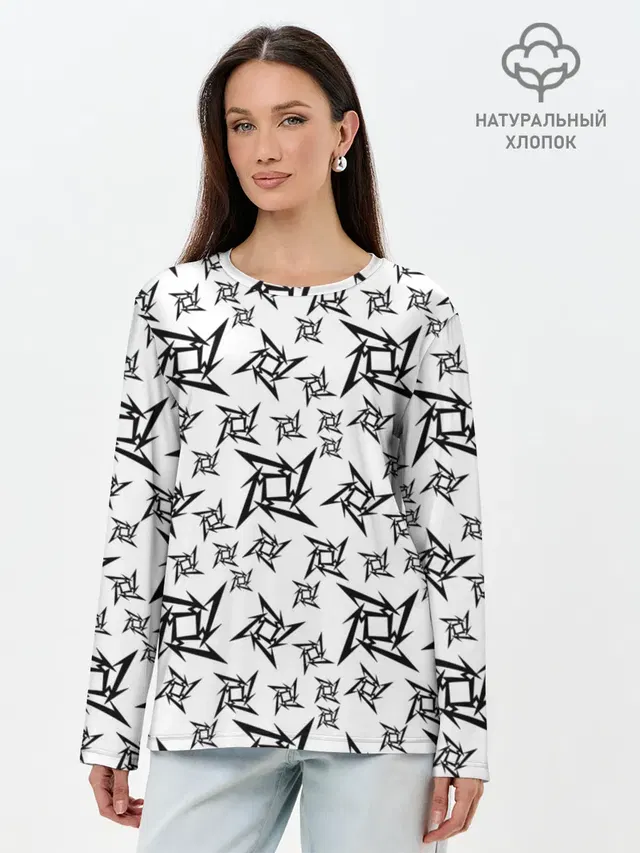 Лонгслив женский. Хлопок