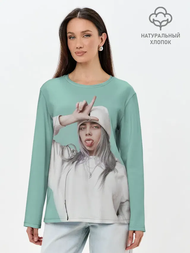 Лонгслив женский. Хлопок