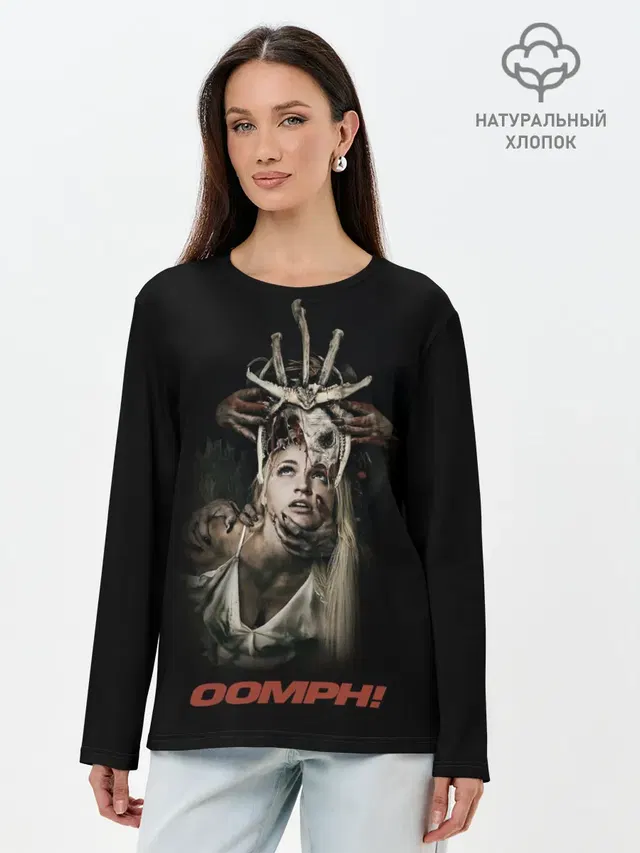 Лонгслив женский с принтом «Разный рок — OOMPH»