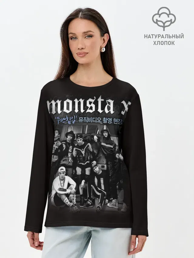 Лонгслив женский с принтом «MONSTA X»