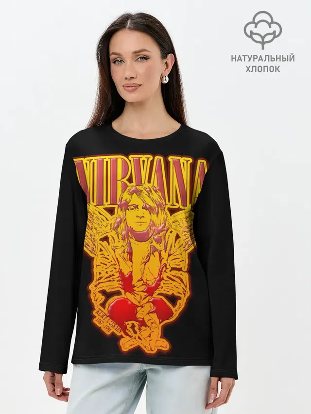 Лонгслив женский с принтом «Nirvana»