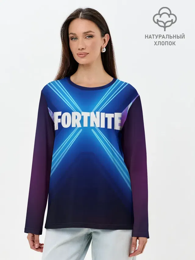 Лонгслив женский с принтом «Фортнайт — FORTNITE X»