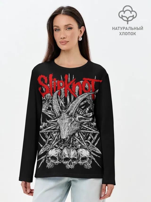 Лонгслив женский с принтом «Slipknot»