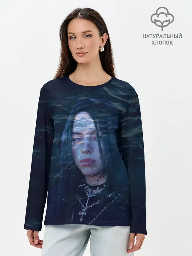 Лонгслив женский. Хлопок