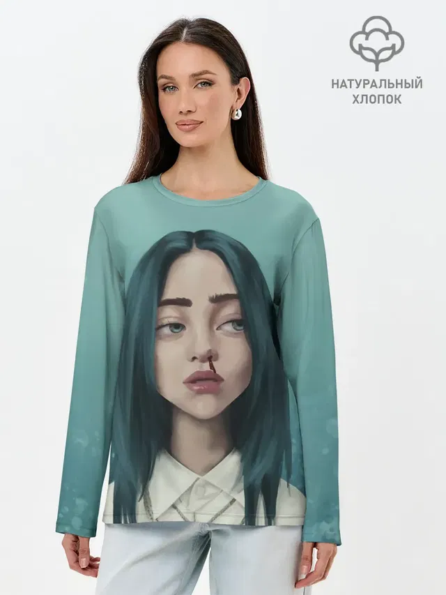 Лонгслив женский. Хлопок