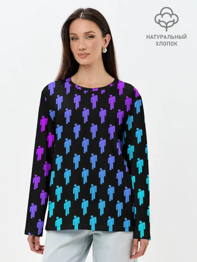 Лонгслив женский. Хлопок