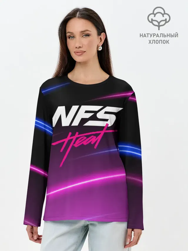 Лонгслив женский с принтом «Neon — NFS: Heat»