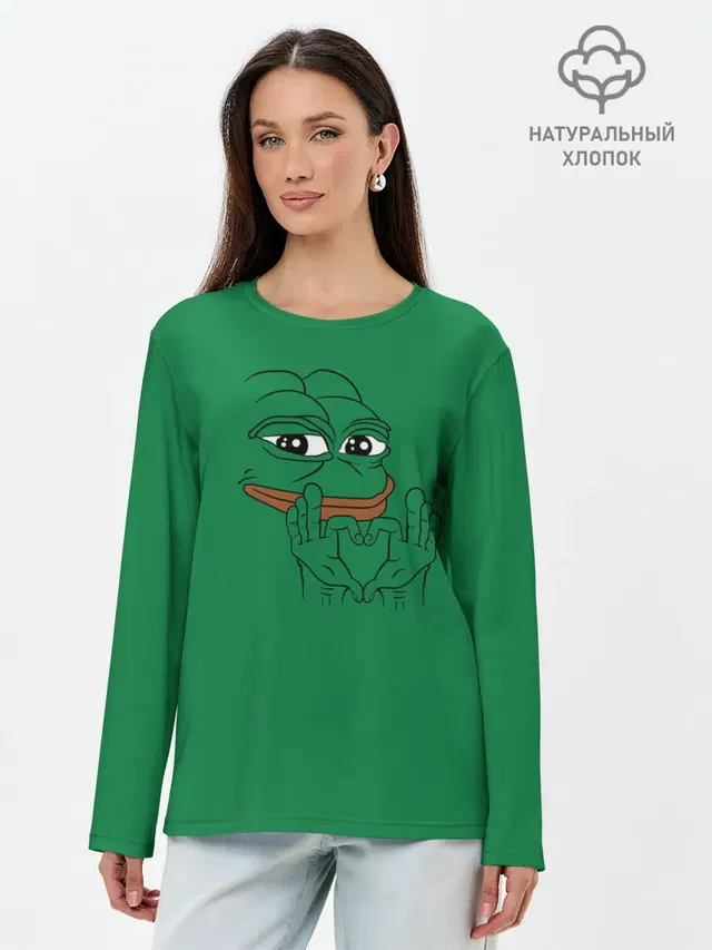 Лонгслив женский. Хлопок