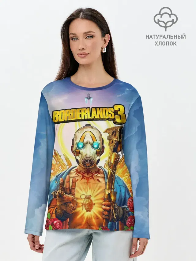 Лонгслив женский с принтом «Разные игры — BORDERLANDS 3»