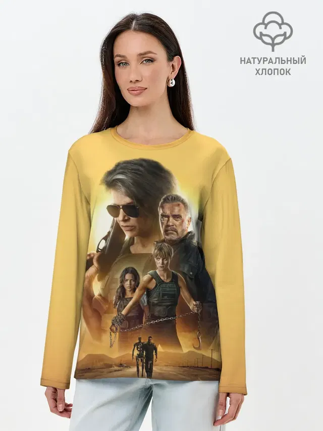 Лонгслив женский. Хлопок