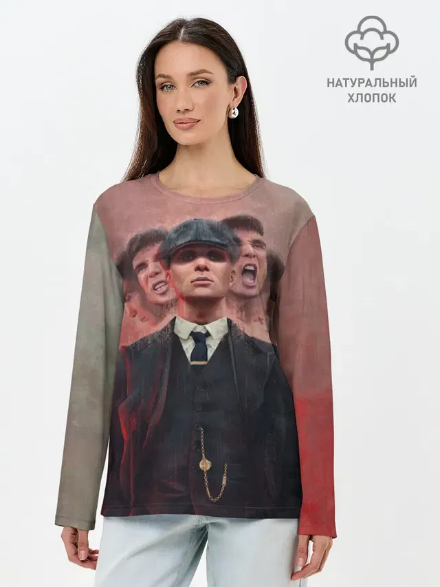 Лонгслив женский. Хлопок