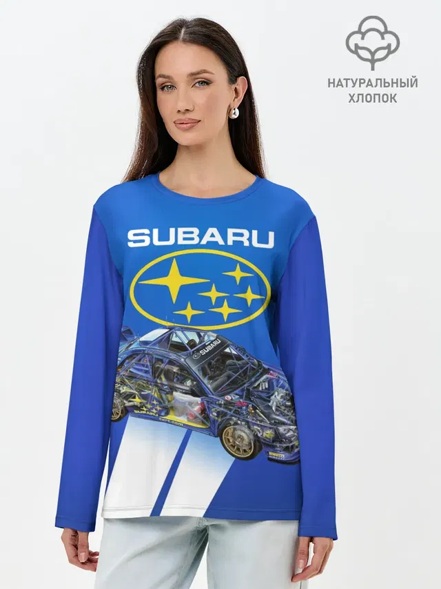 Лонгслив женский с принтом «Subaru»