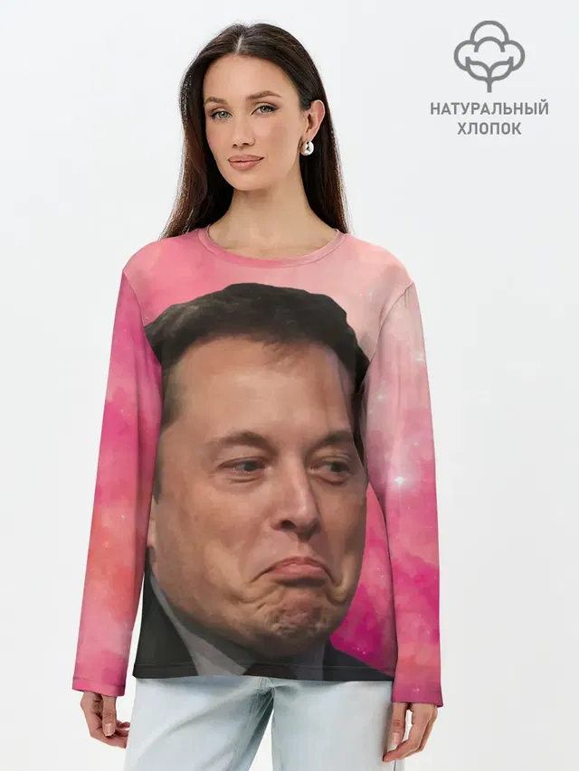Лонгслив женский. Хлопок