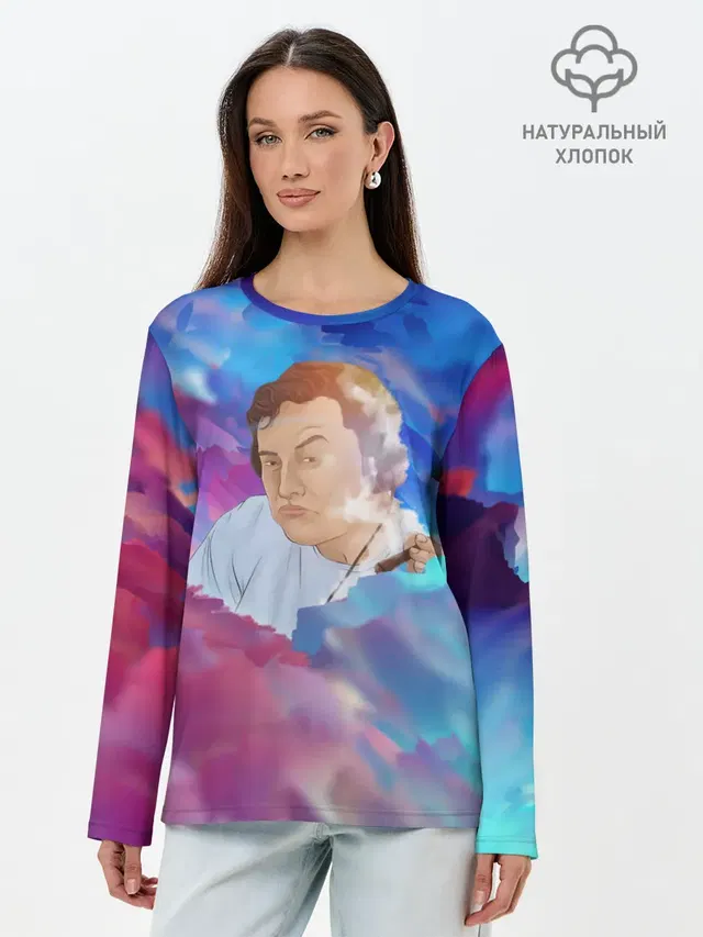 Лонгслив женский. Хлопок