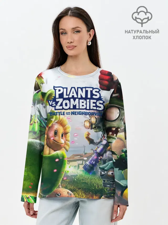 Лонгслив женский с принтом «Peashooter»