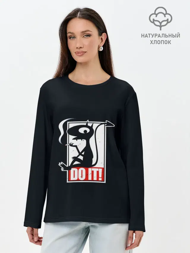 Лонгслив женский. Хлопок