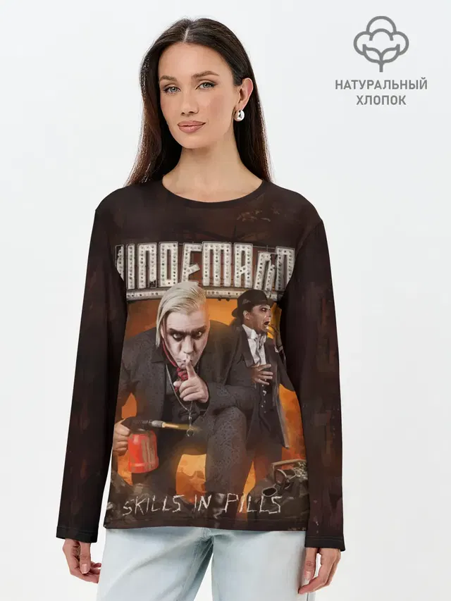 Лонгслив женский. Хлопок
