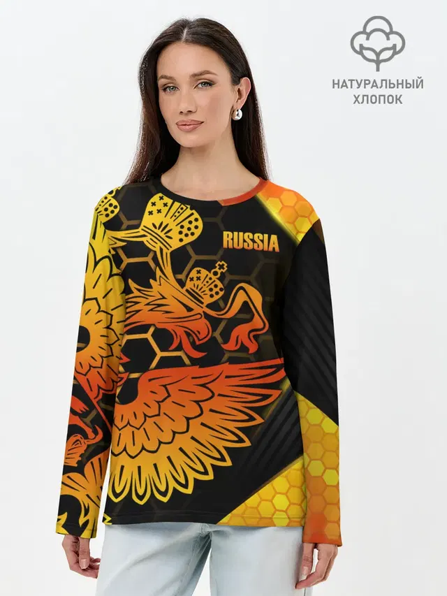 Лонгслив женский. Хлопок