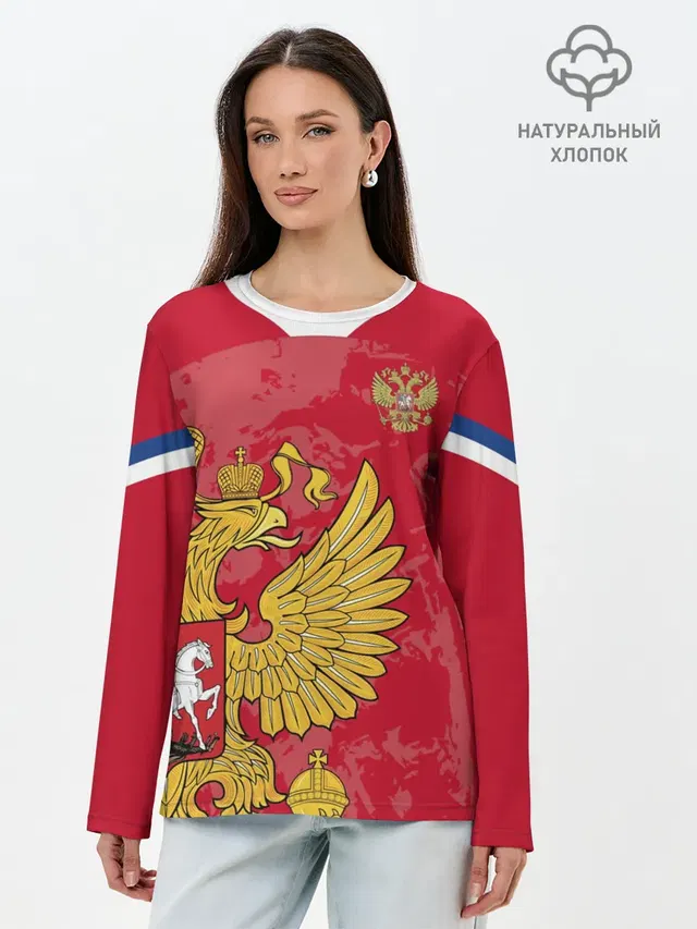 Лонгслив женский. Хлопок