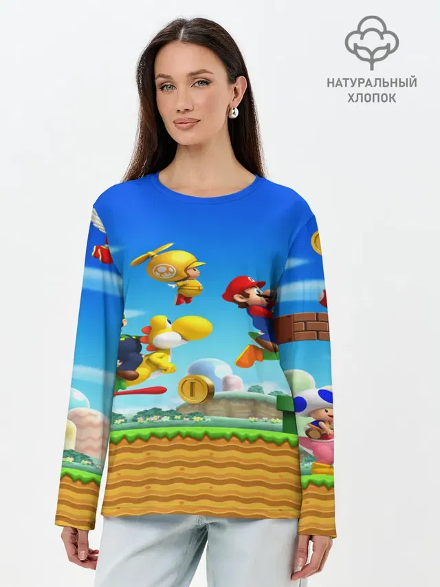 Лонгслив женский. Хлопок