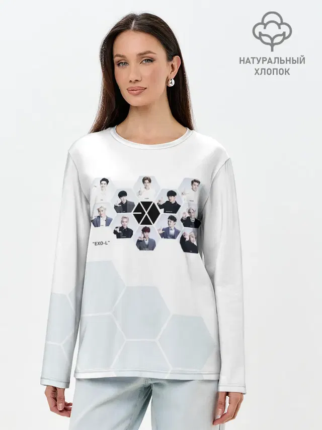 Лонгслив женский с принтом «Exo»