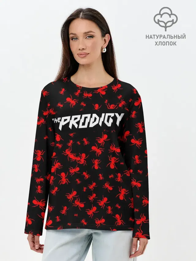 Лонгслив женский с принтом «Prodigy — The Prodigy + Спина»