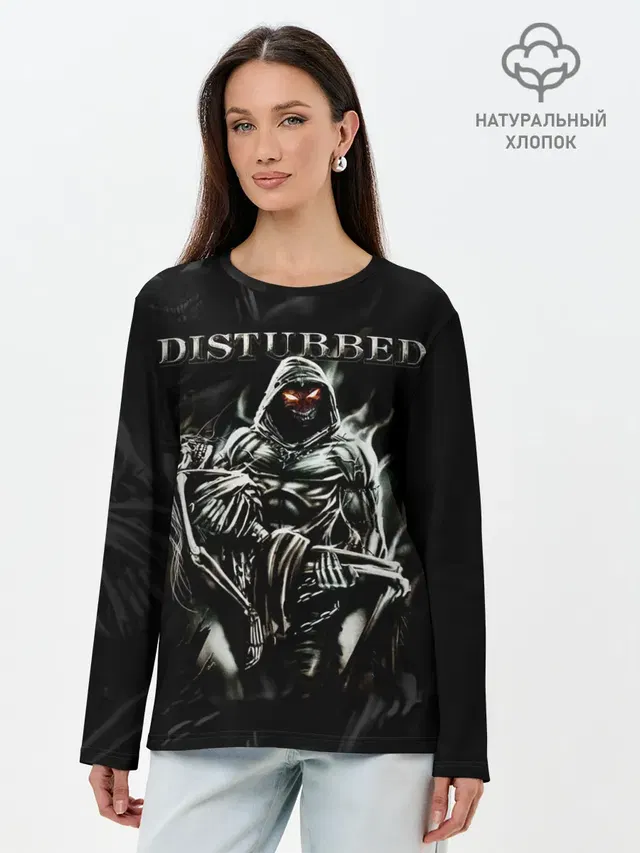 Лонгслив женский с принтом «Disturbed»