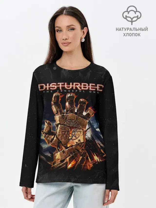 Лонгслив женский с принтом «Disturbed»