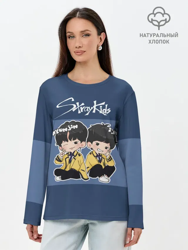 Лонгслив женский. Хлопок