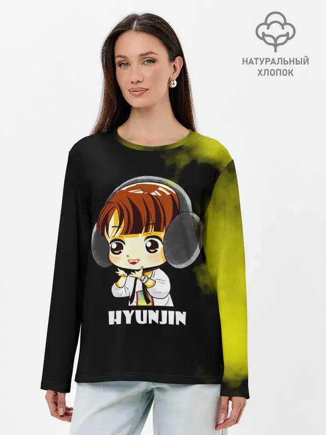 Лонгслив женский с принтом «Stray Kids — Hyunjin»
