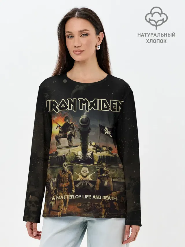 Лонгслив женский с принтом «Iron Maiden»