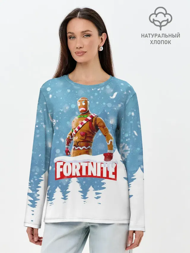 Лонгслив женский. Хлопок