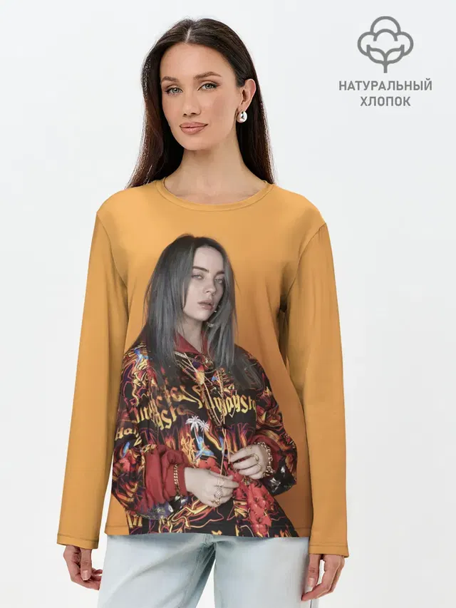 Лонгслив женский. Хлопок