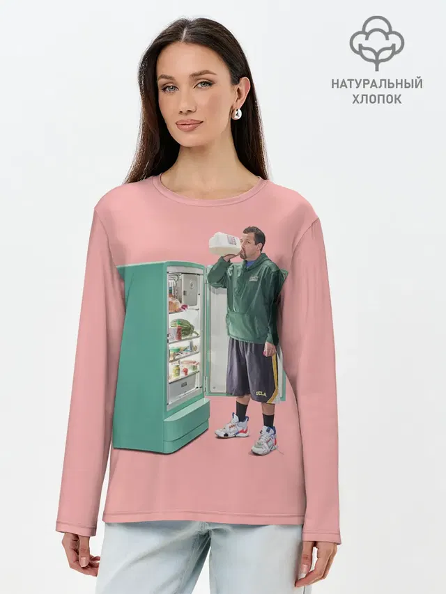 Лонгслив женский. Хлопок
