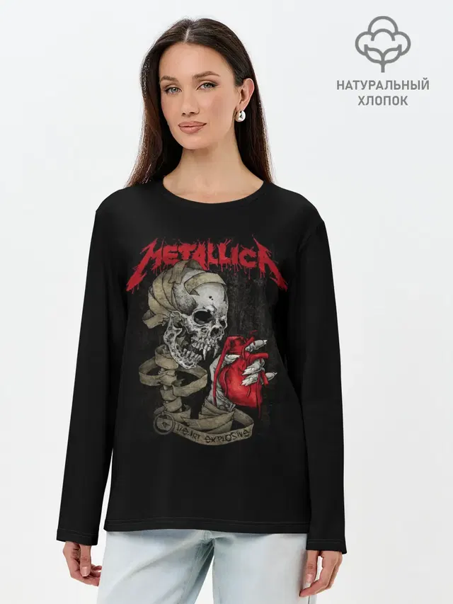 Лонгслив женский с принтом «Metallica»