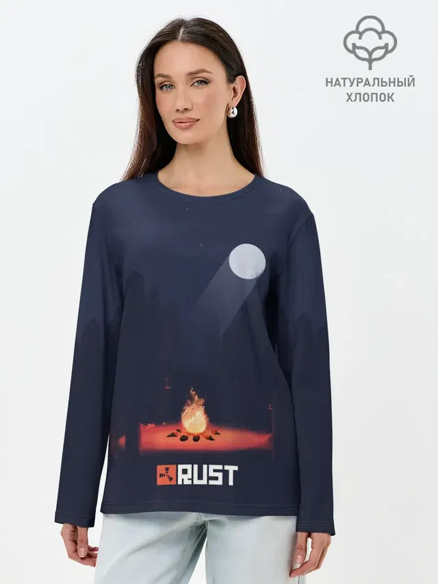 Лонгслив женский с принтом «Rust»