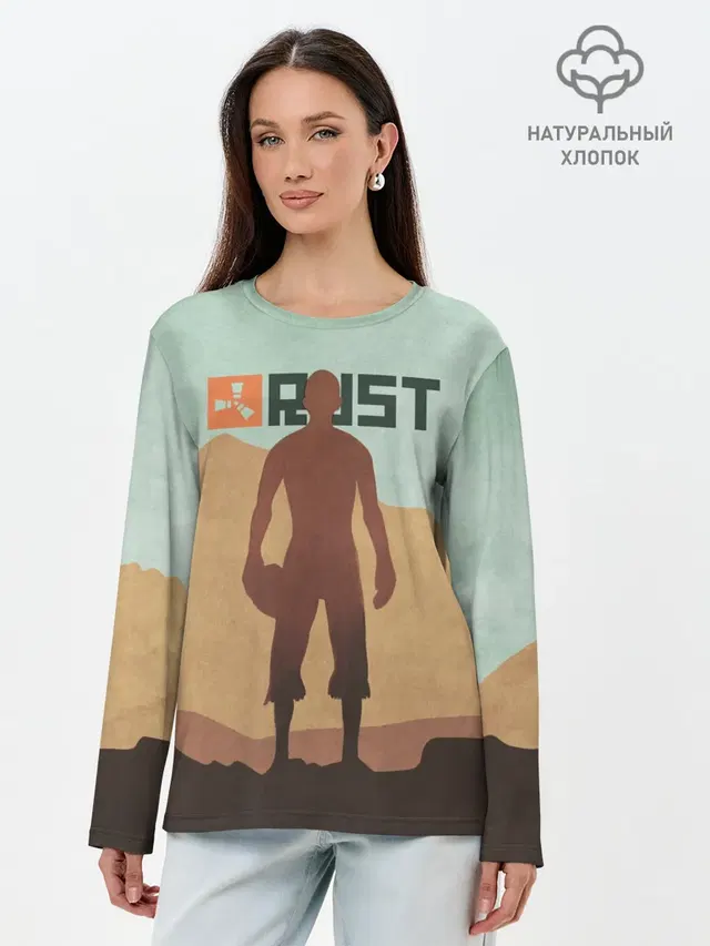 Лонгслив женский с принтом «Rust»