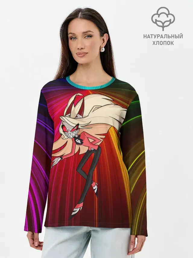 Лонгслив женский. Хлопок