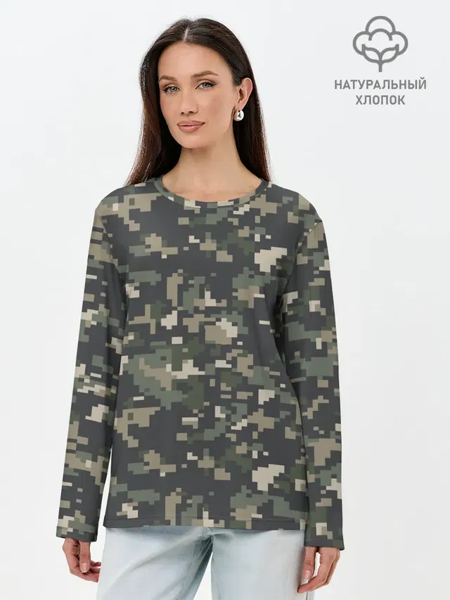 Лонгслив женский. Хлопок