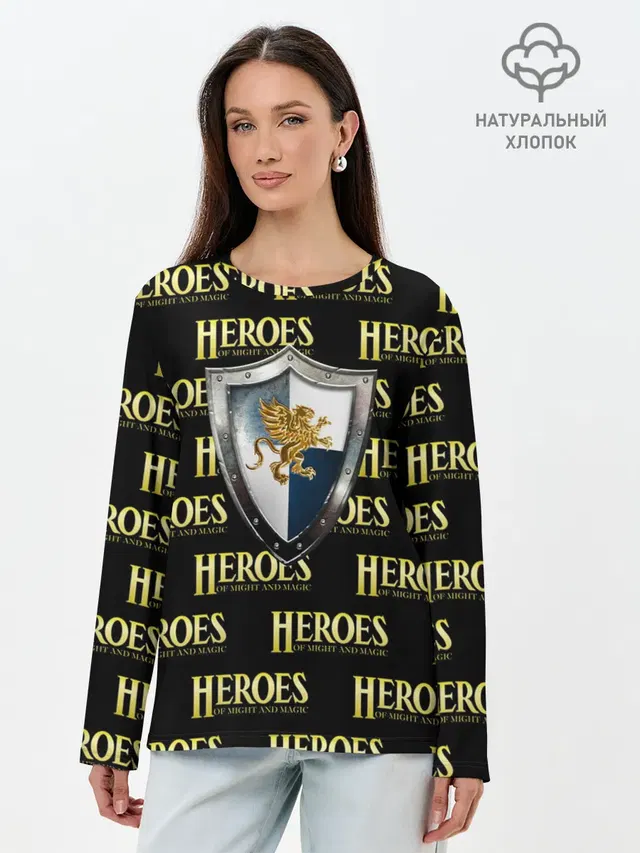 Лонгслив женский с принтом «Heroes — Heroes of Might and Magic»