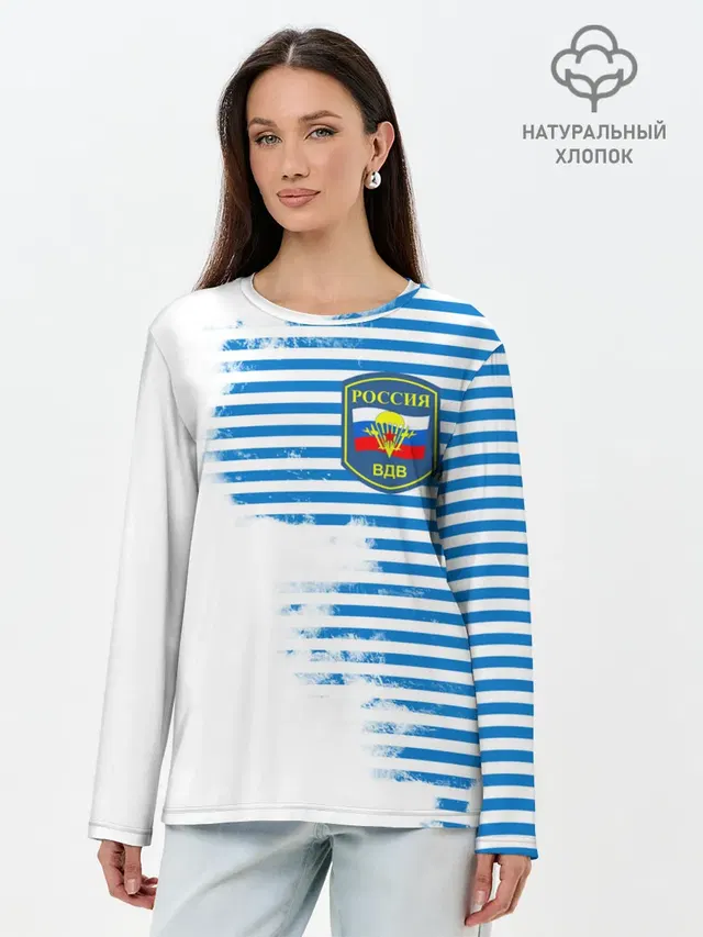 Лонгслив женский. Хлопок