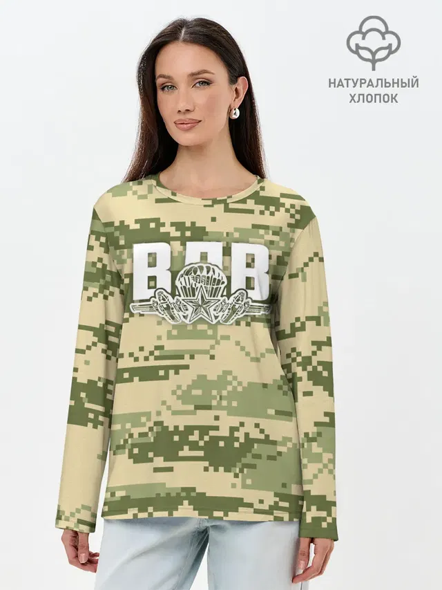 Лонгслив женский. Хлопок