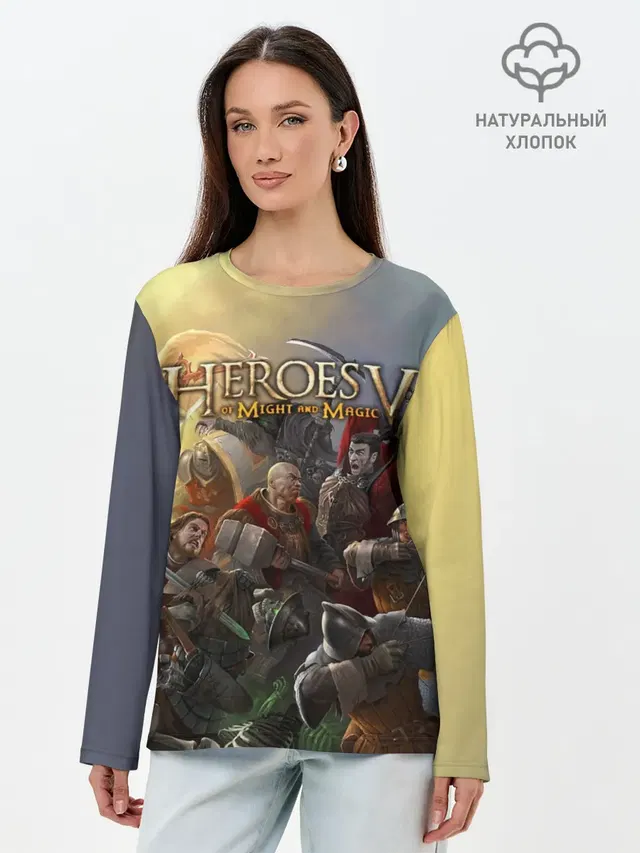 Лонгслив женский с принтом «Heroes — Heroes of Might and Magic»