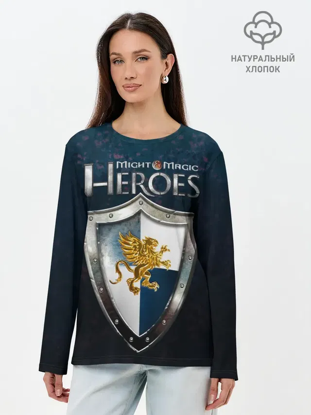 Лонгслив женский с принтом «Heroes — Heroes of Might and Magic»