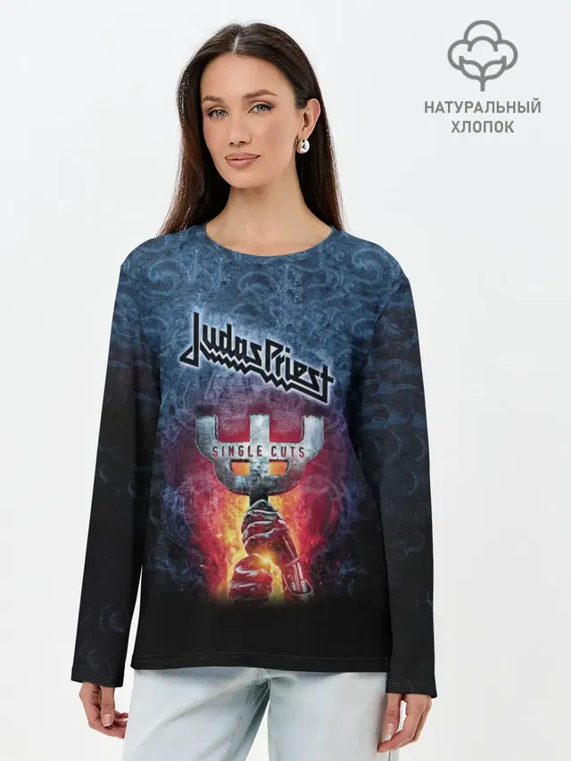 Лонгслив женский с принтом «heavy metal»