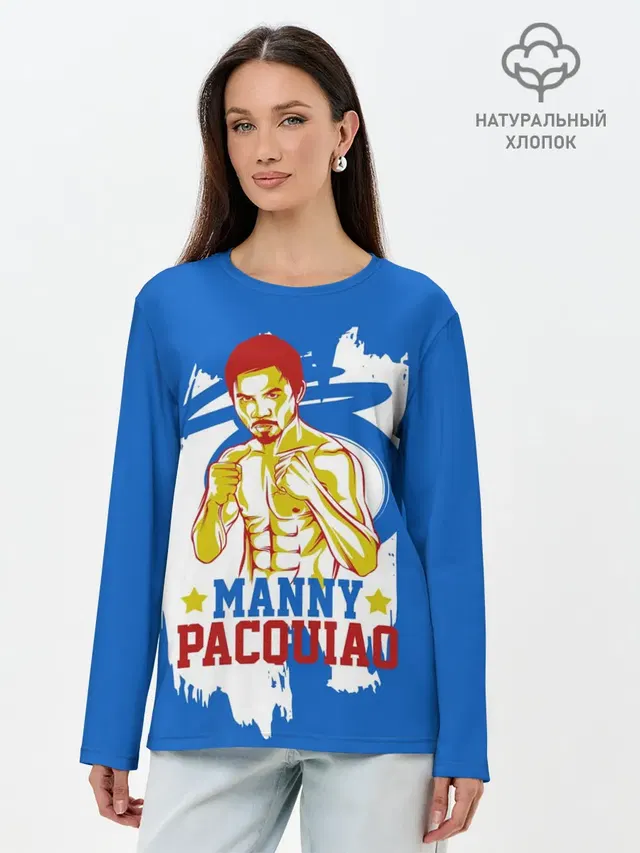 Лонгслив женский. Хлопок