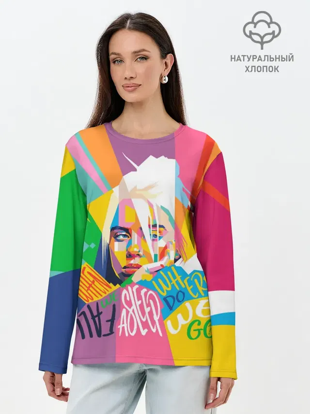 Лонгслив женский с принтом «Billie Eilish»